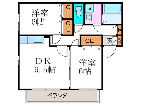 リュ　クレ－ルの物件間取画像